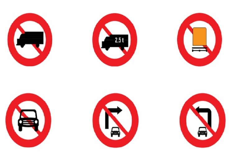Những loại biển báo cấm dành cho xe ô tô mới nhất 2022